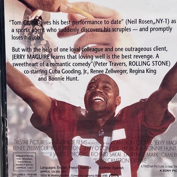 Jerry Maguire DVD Deluxe Widescreen Presentation Romantic Comedy Tom Cruise New - Picture 6 of 14